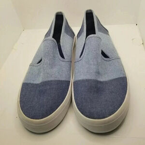 Nautica Chambray Nautical Two-tone Blue Slip-on Shoes Sz 8